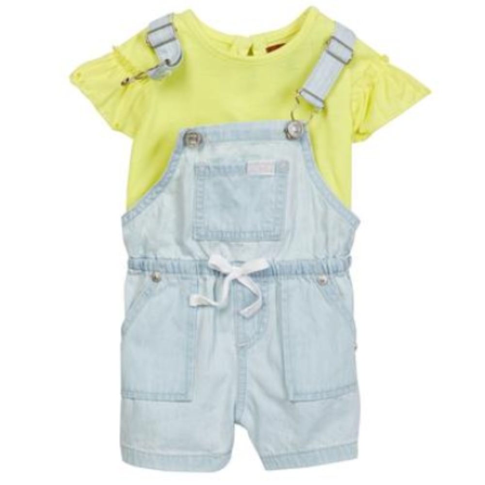 NWT 7 For All Mankind Overall Short 2 Piece Set